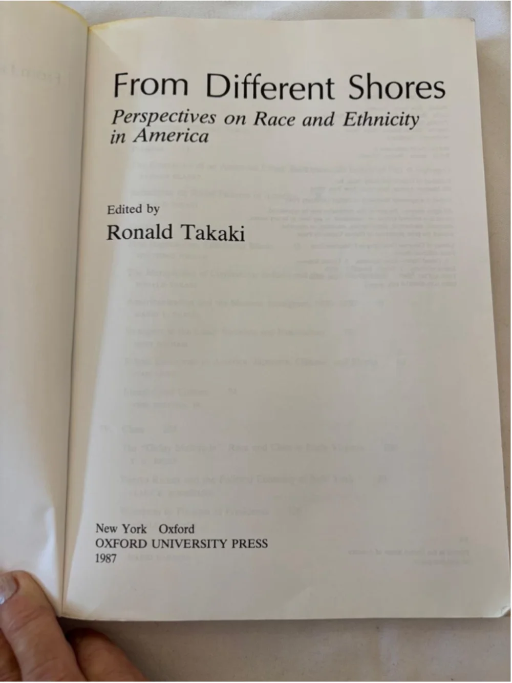 Oxford University Press From Different Shores Book One Size Blue White #E90